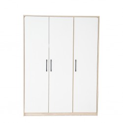 Wonderland Wardrobe 3 Doors Laguna Wood & White