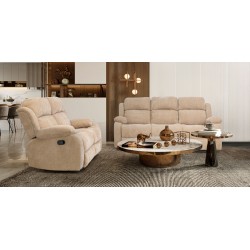 Sabella Recliner Sofa 3+2 Camel Col Fabric