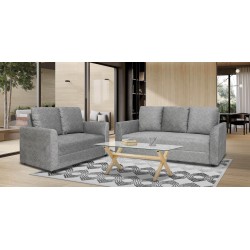 Rome Sofa 3+2 in Grey Col Fab