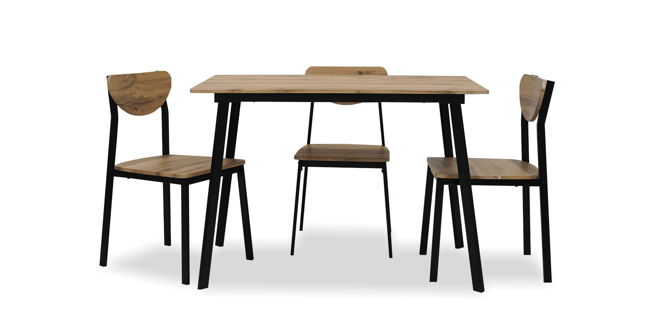 Pax Table and 4 Chairs Metal/MDF