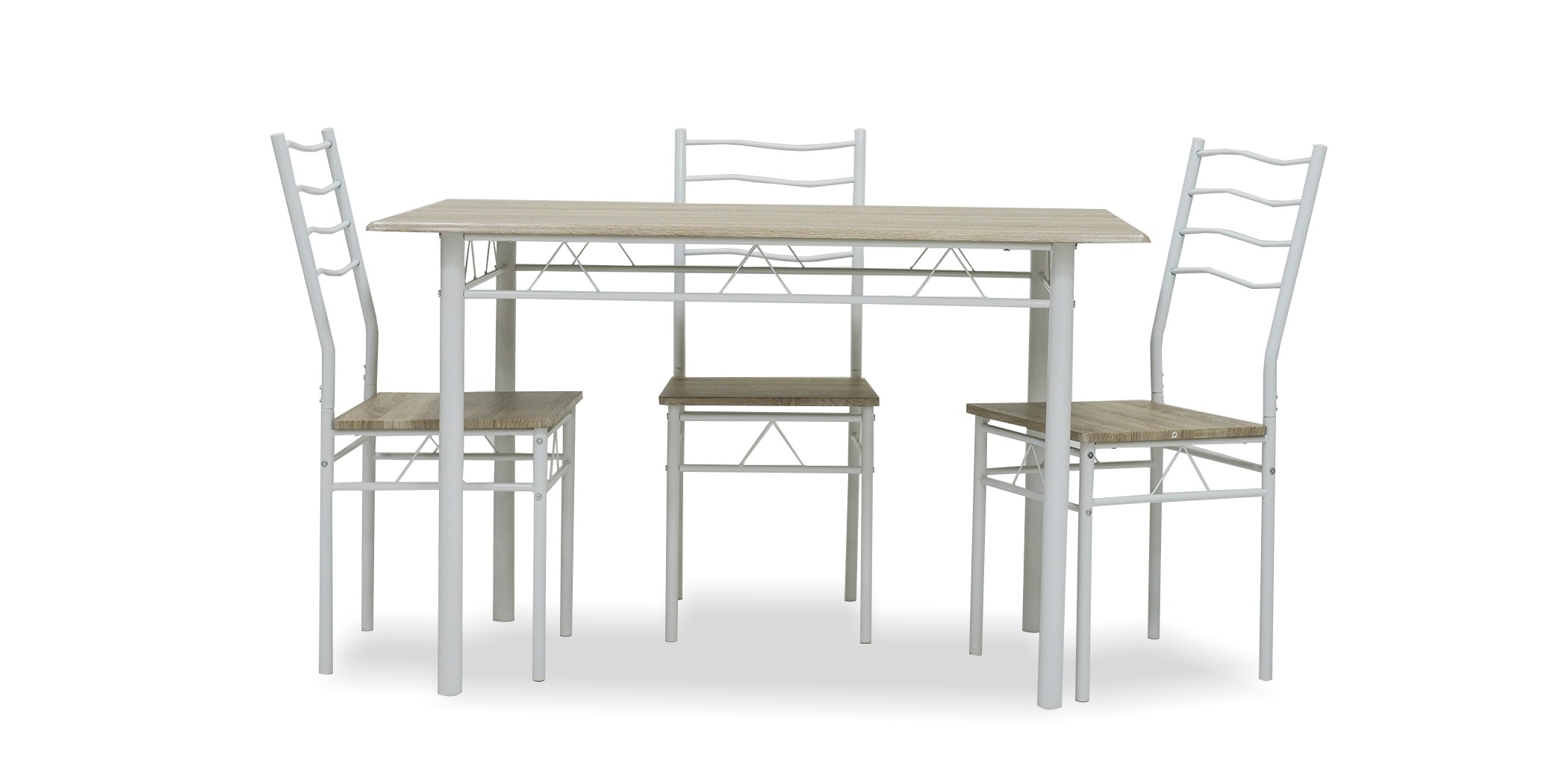 Yakon Table and 4 Chairs Metal/MDF