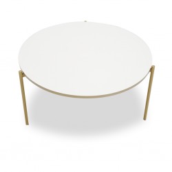 Bela Round Coffee Table Off White