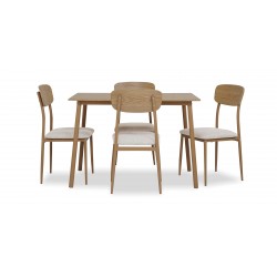 Cheelai Table and 4 Chairs Metal/MDF