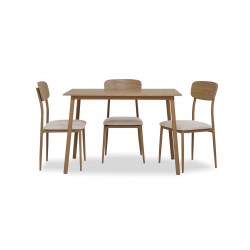 Cheelai Table and 4 Chairs Metal/MDF