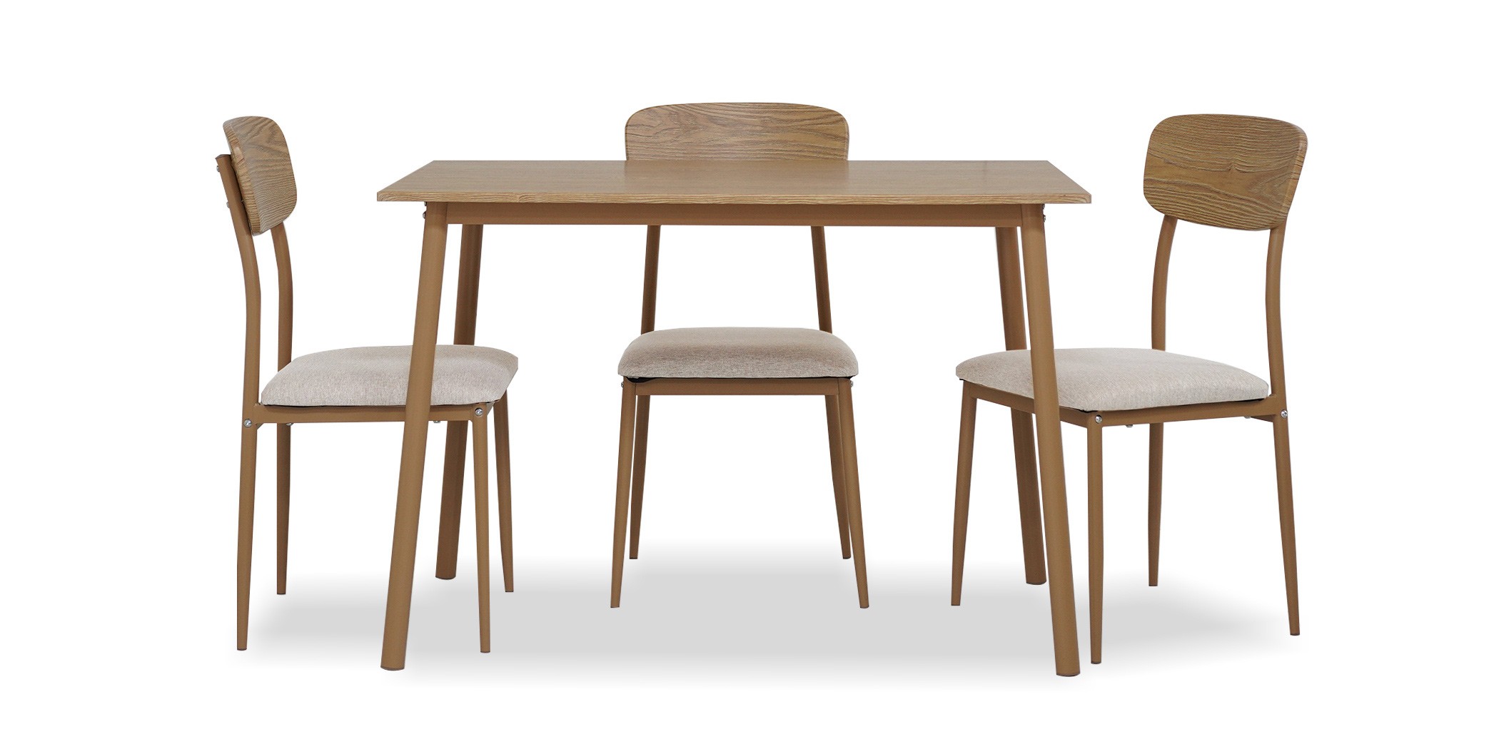 Cheelai Table and 4 Chairs Metal/MDF