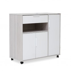 Daessa Kitchen Cabinet Oak & White