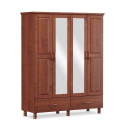 Bronze Wardrobe 4 Doors And 2 Drawers Imbuia