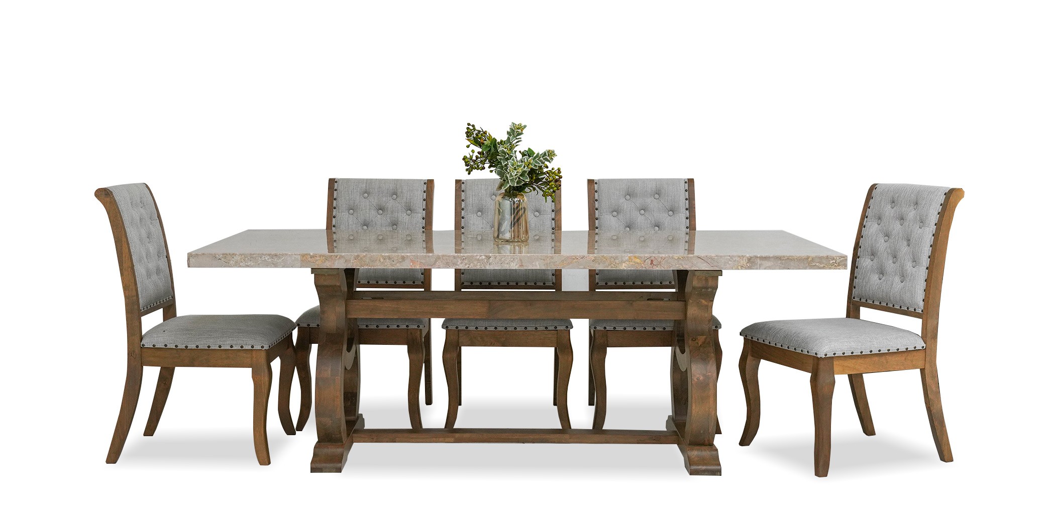 Merlin Table and 8 Chairs Antique Oak