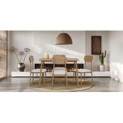 Cheelai Table and 4 Chairs Metal/MDF