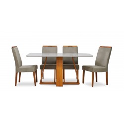 Celeste Dining Table And 6 Chairs Cedro/ Quartz