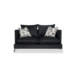 Zuri 3+2+Ottoman In Black Col Fabric