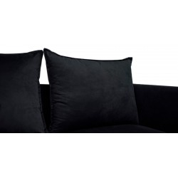 Zuri 3+2+Ottoman In Black Col Fabric