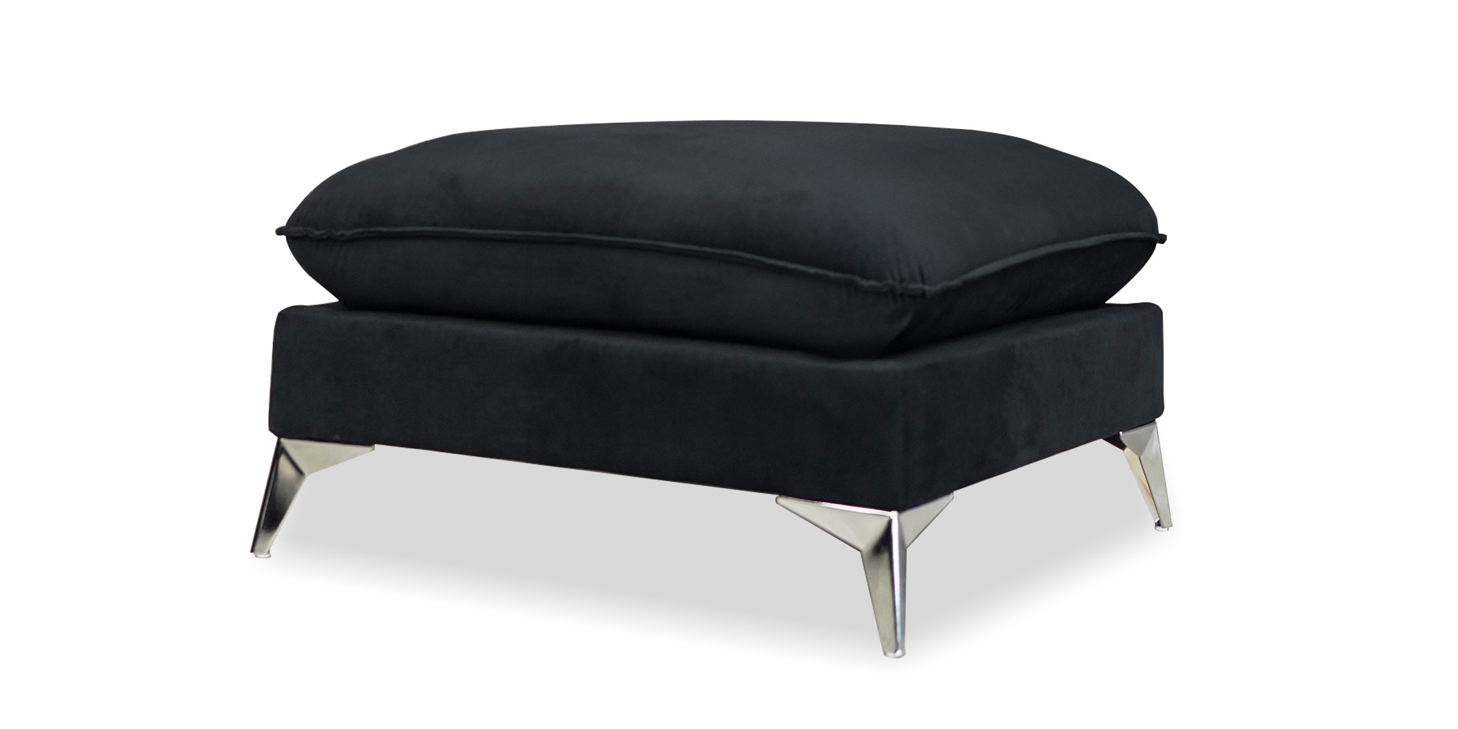 Zuri 3+2+Ottoman In Black Col Fabric