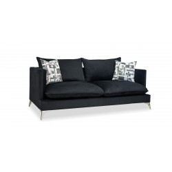 Zuri 3+2+Ottoman In Black Col Fabric