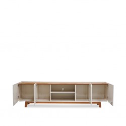 Nadine Low TV Cabinet With 4 Drs Off White/Freijo