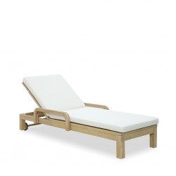 Rimini Sunlounge With Cushion Light Teak