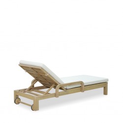 Rimini Sunlounge With Cushion Light Teak