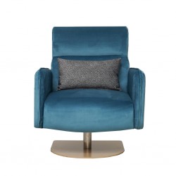 Zenith Swivel Chair in Sky Blue Col