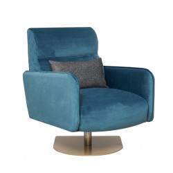 Zenith Swivel Chair in Sky Blue Col