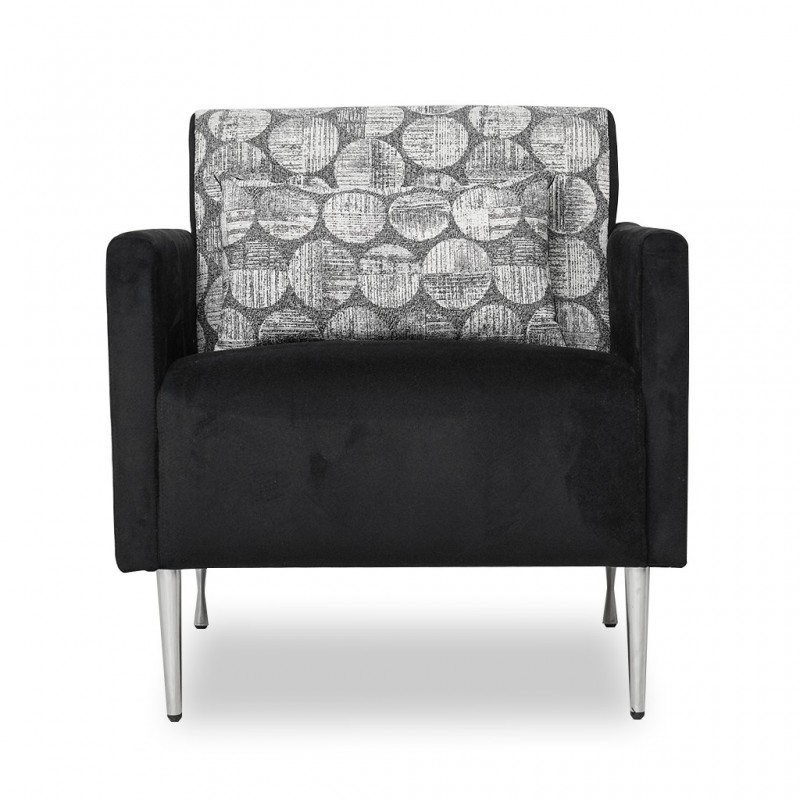 Zuri Accent Chair in Black Col