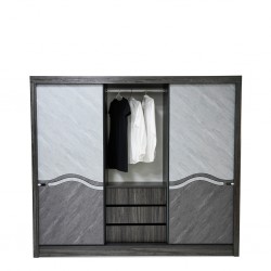 Willington Sliding Wardrobe In Plywood Black & Light Brown