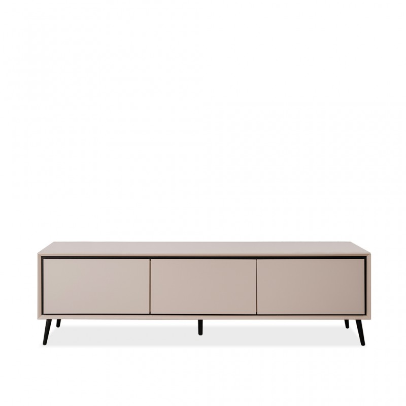 Arona Low TV Cabinet Sand & Black