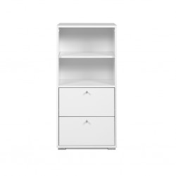 Fyn Shelving Unit 2 Tiers And 2 Drawers White