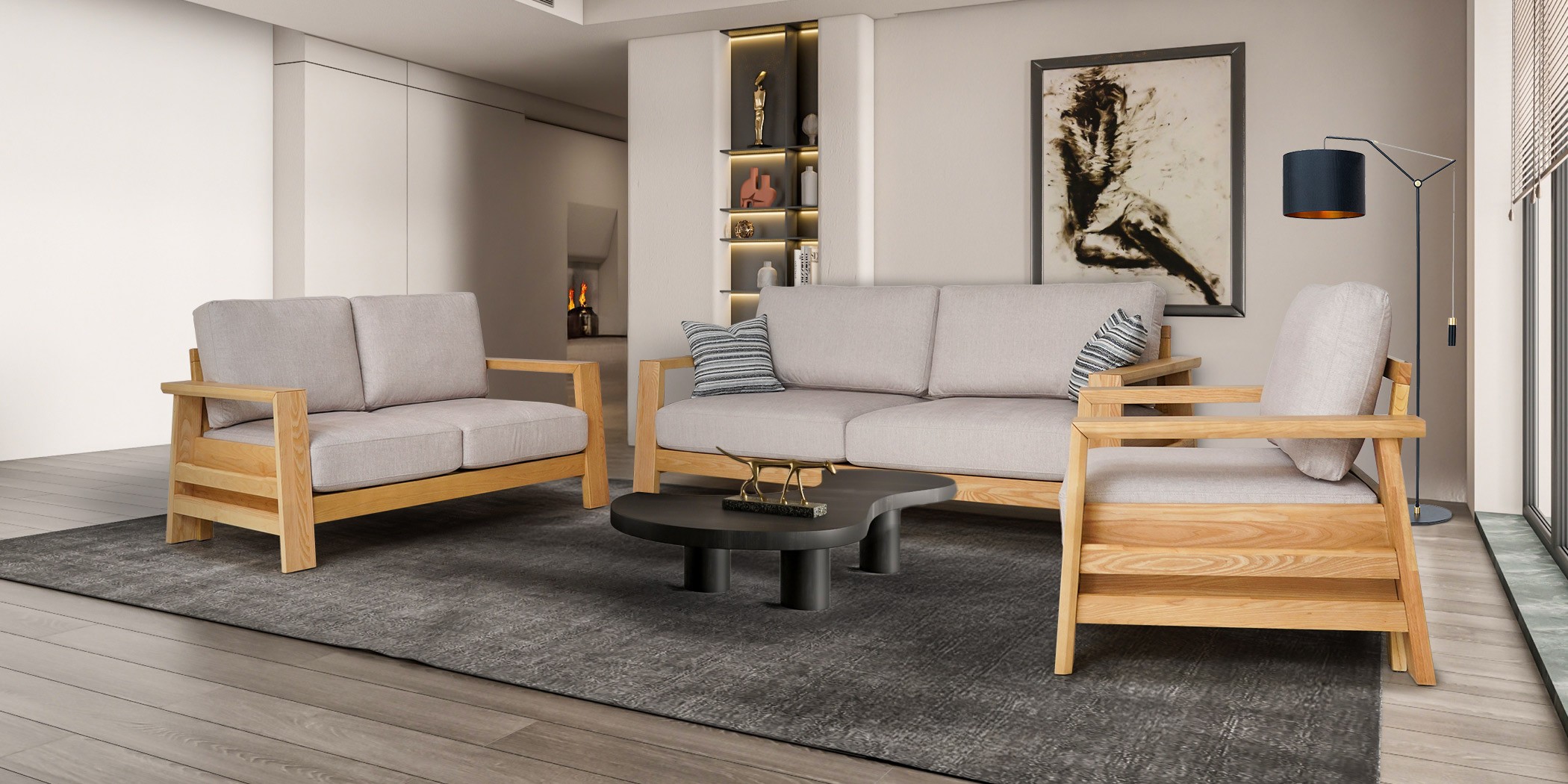 Milano Sofa 3+2+1 W/Frame