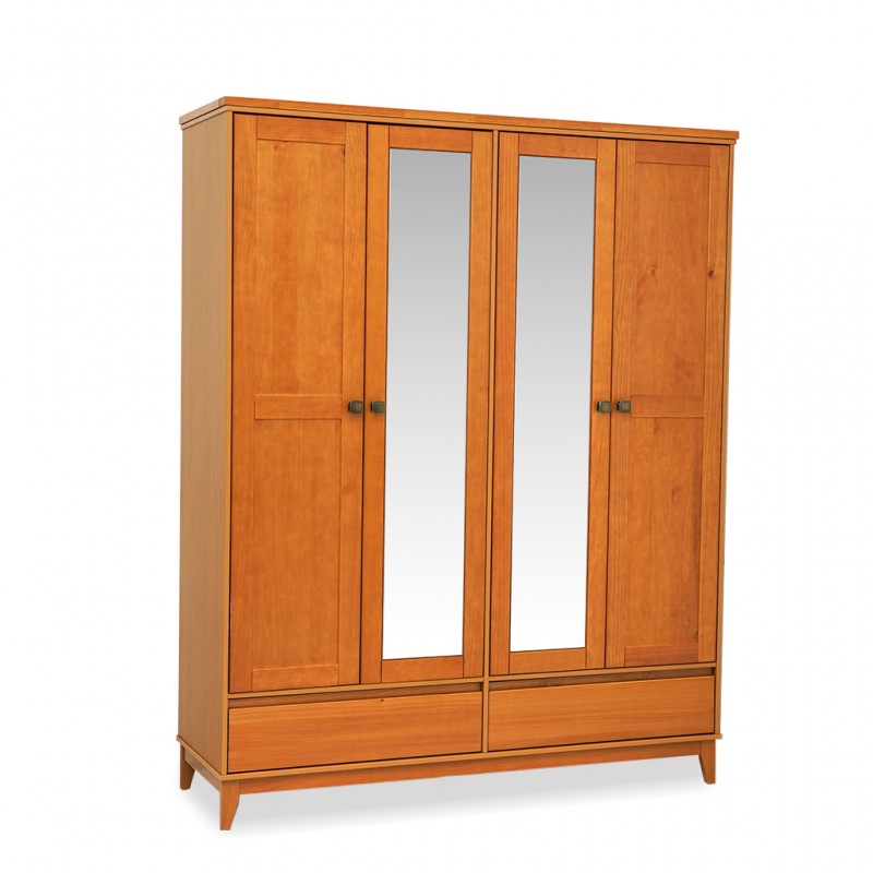 Prata Wardrobe 4 Doors And 2 Drawers Freijo/S