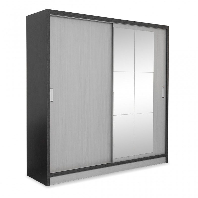 Elegancia Sliding Door Wardrobe Dark Shadow & Ash Shadow