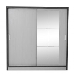 Elegancia Sliding Door Wardrobe Dark Shadow & Ash Shadow