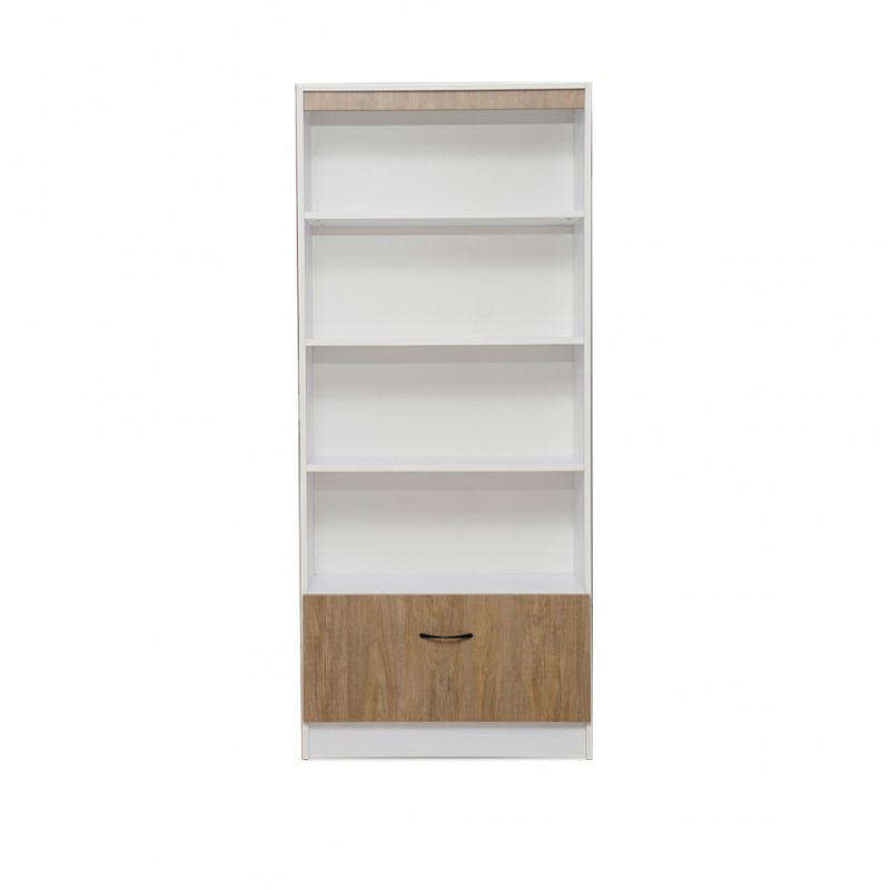 Pandora Bookshelf White & Relic Oak