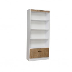 Pandora Bookshelf White & Relic Oak