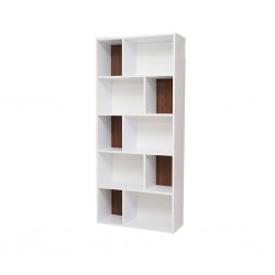 Arletta Bookshelf White & Walnut