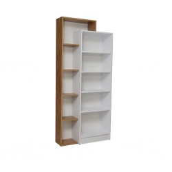 Althea Bookshelf White & Dark Brown