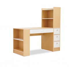 Casablanca Office Table White & Golden Oak