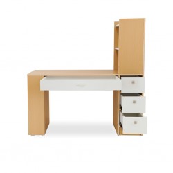 Casablanca Office Table White & Golden Oak