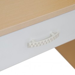 Casablanca Office Table White & Golden Oak