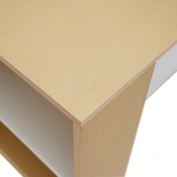 Casablanca Office Table White & Golden Oak