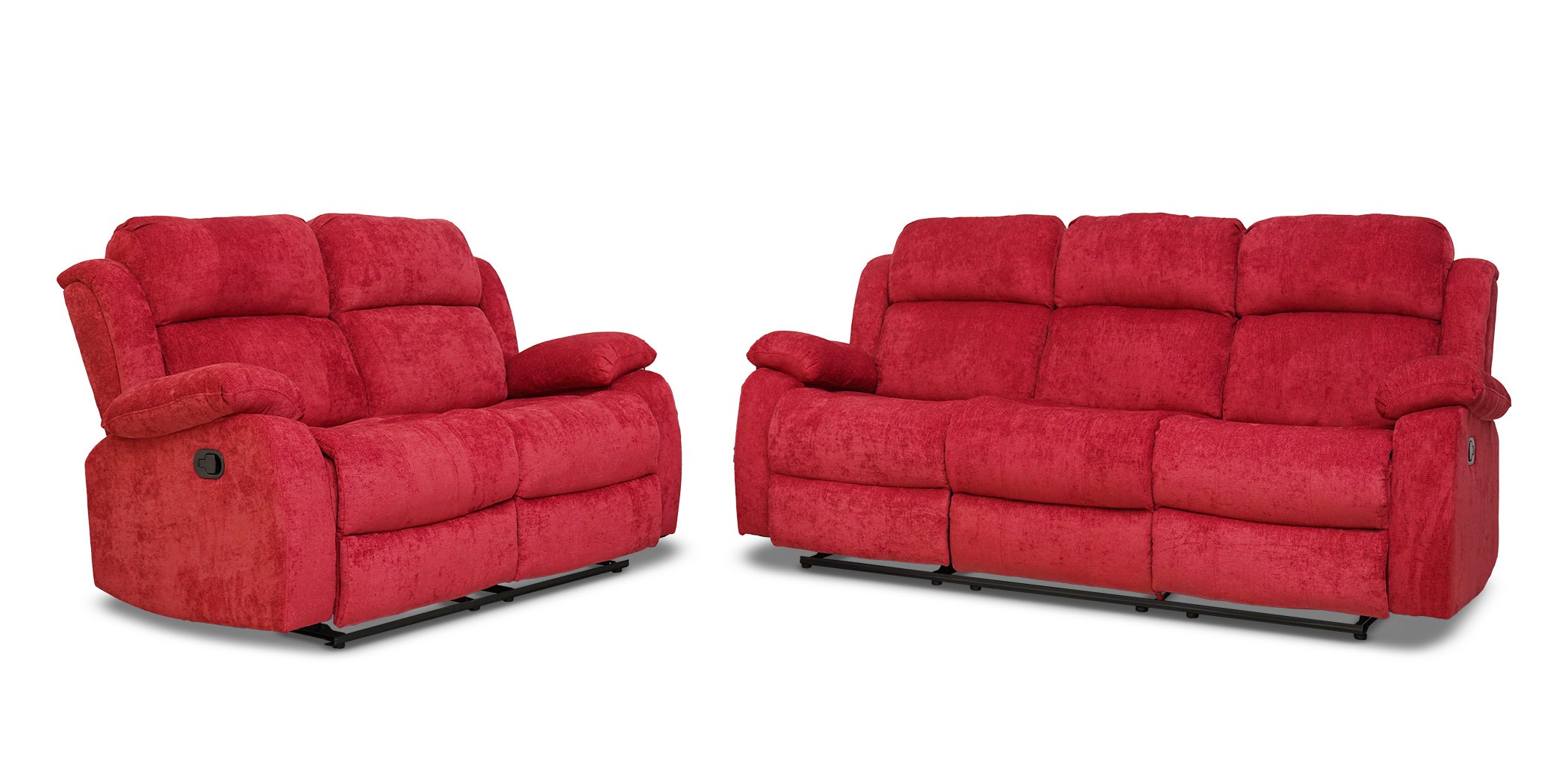 Sabella Recliner Sofa 3+2 Cranberry Col Fabric