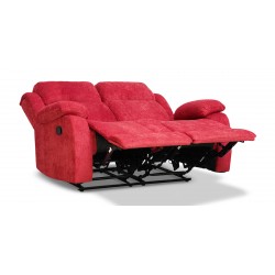 Sabella Recliner Sofa 3+2 Cranberry Col Fabric