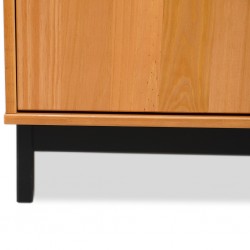 Madri Low TV Stand 2 Drawers Roble/Black/Solid Wood