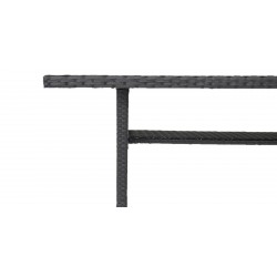 Fontana Corner With Table Black Rattan Dark