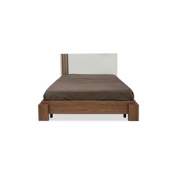 Camellia Bed 140x190 cm Walnut & Off White