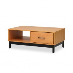 Madri Coffee Table Roble/Black/Solid Wood