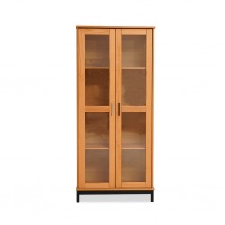 Madri Cupboard 2 Doors Roble/Black/Solid Wood