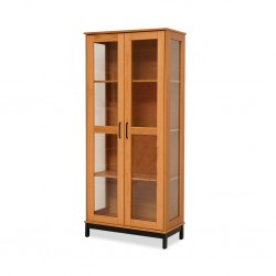 Madri Cupboard 2 Doors Roble/Black/Solid Wood