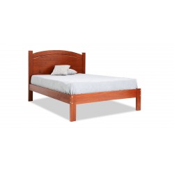 Bronze Bed 140x190 cm Imbuia/Solid Wood