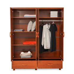 Bronze Wardrobe 4 Doors And 2 Drawers Imbuia