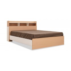 Capella Bed 150x190 cm White & Oak